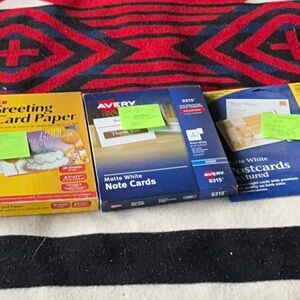 Avery notecards, postcard and greeting cards